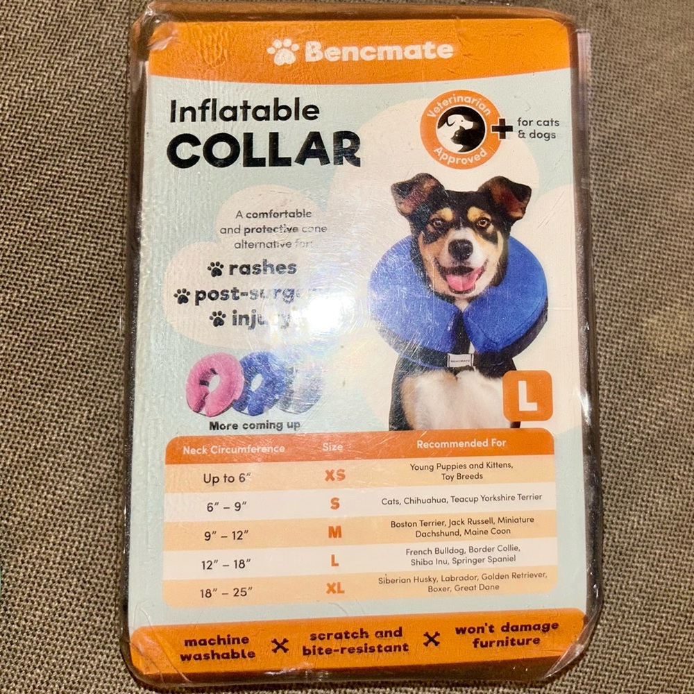 NWT Inflatable Dog E-Collar Size Large - Picture 5 of 8